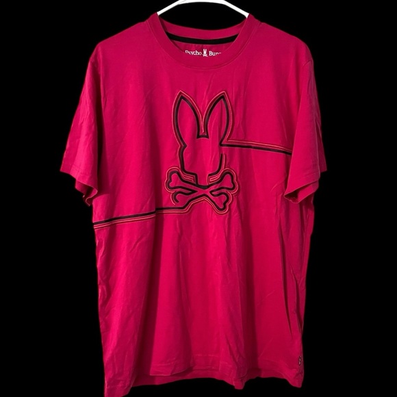 Psycho Bunny Chester Embroidered Graphic Tee Pink Peacock Men’s Size Large (6) - Picture 4 of 12
